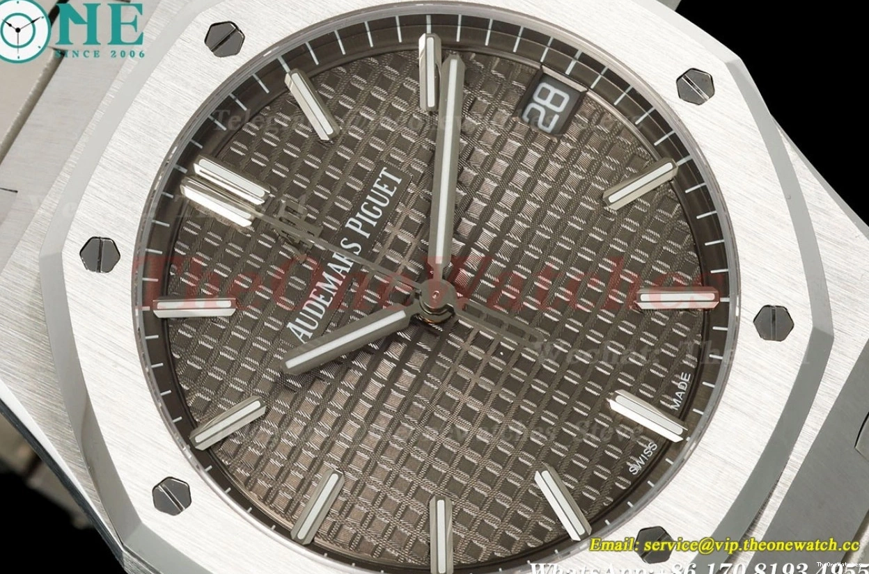 Super A4302 SS TKF Clone Dial 41mm 15500 Grey Oak SS Royal 0522